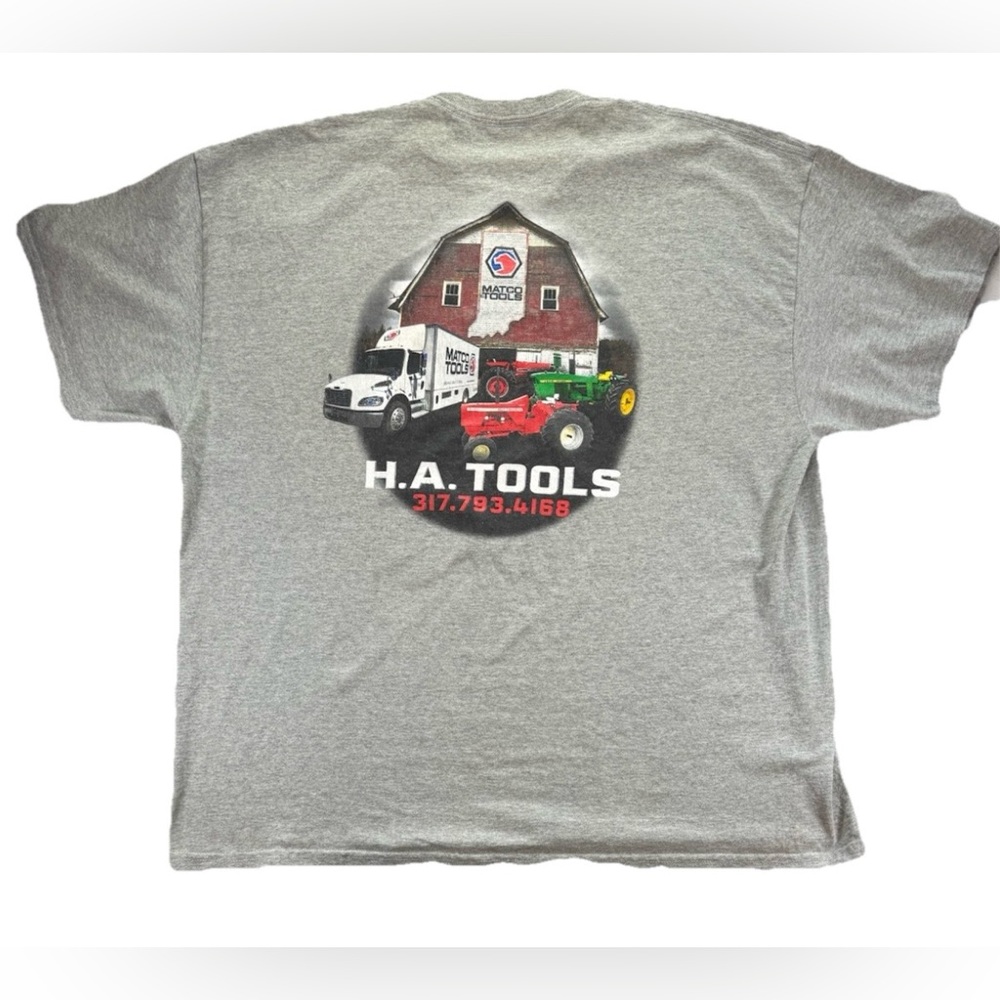 Matco Tools T-Shirt Men's 2XL Gray Trucker Workwear Grunge Farm Utility Y2K